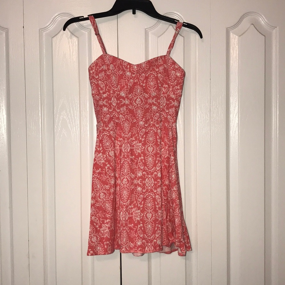 Pink floral pattern sundress